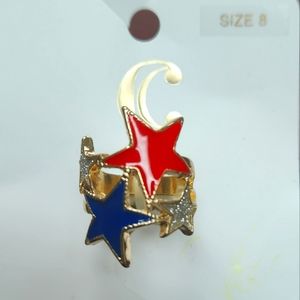 Ring with stars size 8